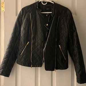 Black leather jacket